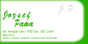 jozsef papa business card